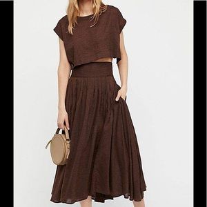 EUC Free People Sundown skirt set